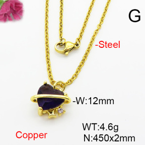 Fashion Copper Necklace  F6N403937vail-L002