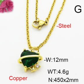 Fashion Copper Necklace  F6N403938vail-L002