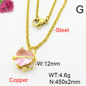 Fashion Copper Necklace  F6N403940vail-L002