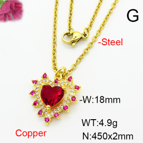 Fashion Copper Necklace  F6N403943aajl-L002