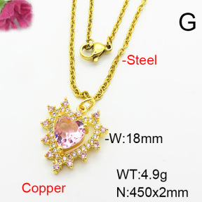 Fashion Copper Necklace  F6N403945aajl-L002