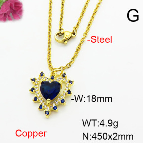 Fashion Copper Necklace  F6N403946aajl-L002