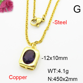 Fashion Copper Necklace  F6N403952vail-L002