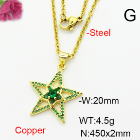 Fashion Copper Necklace  F6N403953baka-L002