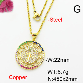 Fashion Copper Necklace  F6N403955vbmb-L002