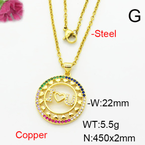 Fashion Copper Necklace  F6N403957aakl-L002