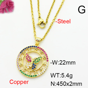 Fashion Copper Necklace  F6N403961aakl-L002