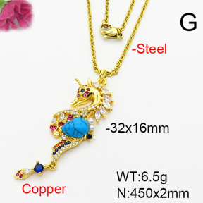 Fashion Copper Necklace  F6N403962bbml-L002