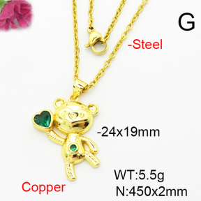 Fashion Copper Necklace  F6N403964avja-L002
