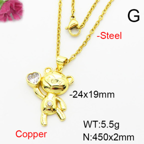 Fashion Copper Necklace  F6N403965avja-L002