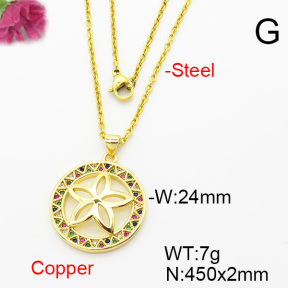 Fashion Copper Necklace  F6N403970aakl-L002