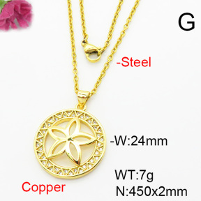 Fashion Copper Necklace  F6N403971baka-L002