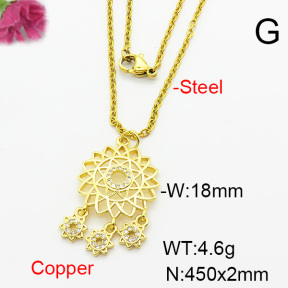 Fashion Copper Necklace  F6N403972baka-L002