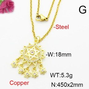 Fashion Copper Necklace  F6N403973aakl-L002