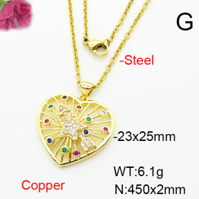Fashion Copper Necklace  F6N403974aajl-L002
