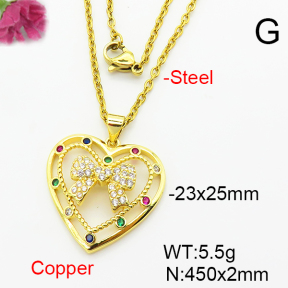 Fashion Copper Necklace  F6N403975baka-L002