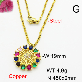 Fashion Copper Necklace  F6N403976baka-L002