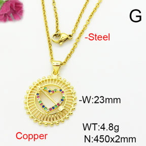 Fashion Copper Necklace  F6N403977avja-L002