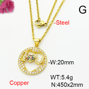 Fashion Copper Necklace  F6N403978baka-L002
