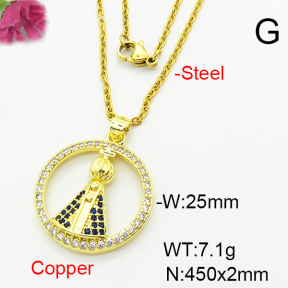 Fashion Copper Necklace  F6N403979baka-L002