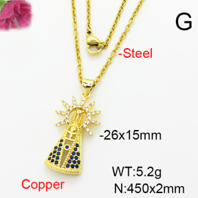 Fashion Copper Necklace  F6N403981aakl-L002