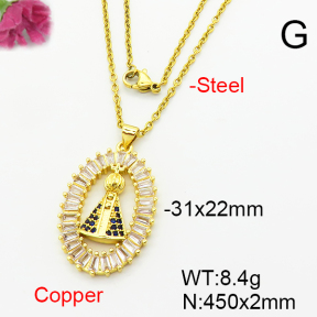Fashion Copper Necklace  F6N403982vbmb-L002