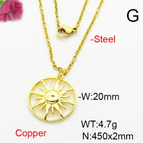 Fashion Copper Necklace  F6N403983vail-L002