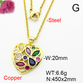 Fashion Copper Necklace  F6N403989aakl-L002