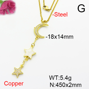 Fashion Copper Necklace  F6N403993ablb-L002