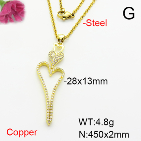 Fashion Copper Necklace  F6N403994aakl-L002
