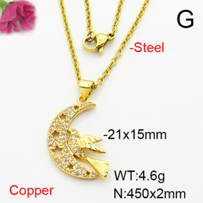 Fashion Copper Necklace  F6N403999aajl-L002