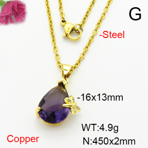 Fashion Copper Necklace  F6N404002vail-L002