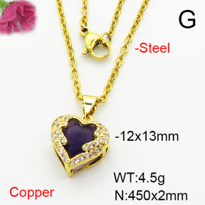 Fashion Copper Necklace  F6N404003avja-L002