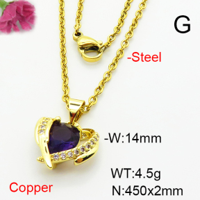 Fashion Copper Necklace  F6N404004vail-L002
