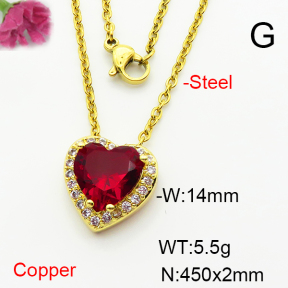 Fashion Copper Necklace  F6N404006avja-L002