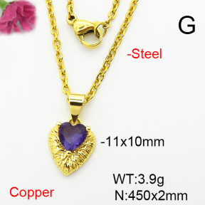 Fashion Copper Necklace  F6N404013vaia-L002