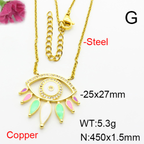 Fashion Copper Necklace  F6N404018ablb-L002