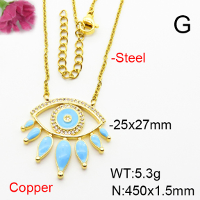 Fashion Copper Necklace  F6N404019ablb-L002