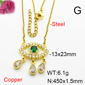 Fashion Copper Necklace  F6N404023ablb-L002