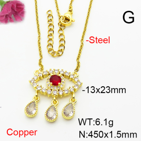 Fashion Copper Necklace  F6N404024ablb-L002
