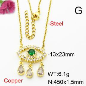 Fashion Copper Necklace  F6N404025ablb-L002