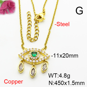 Fashion Copper Necklace  F6N404027aakl-L002