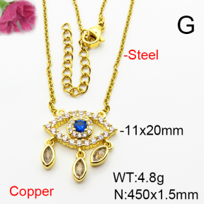 Fashion Copper Necklace  F6N404028aakl-L002