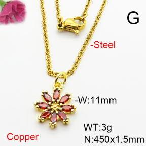 Fashion Copper Necklace  F6N404045vail-L002