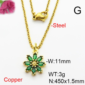 Fashion Copper Necklace  F6N404048vail-L002