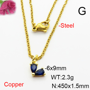 Fashion Copper Necklace  F6N404054aaho-L002