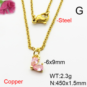 Fashion Copper Necklace  F6N404055aaho-L002