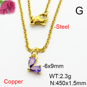 Fashion Copper Necklace  F6N404058aaho-L002
