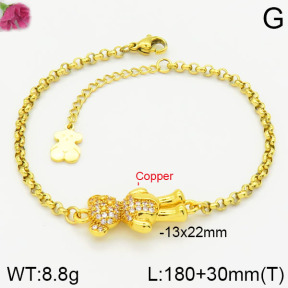 Fashion Copper Bear Bracelets   TB2000187ahpv-J82