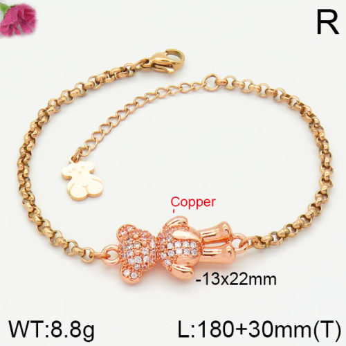 Fashion Copper Bear Bracelets   TB2000188aivb-J82